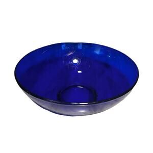 Blue Glass Bowl Size 10”L X 10”W X 4” H